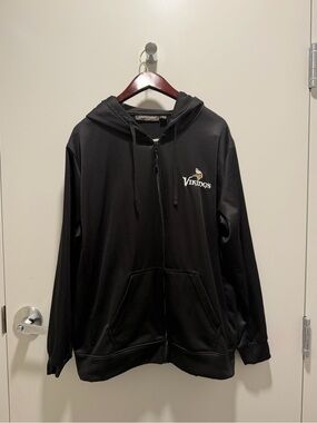 Minnesota Vikings Dunbrooke Black Zip-Up Hoodie with Gold Label